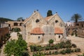 Inner garden monastery of Arkadi, Crete Greece Royalty Free Stock Photo