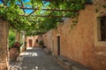 Inner garden monastery of Arkadi, Crete Greece Royalty Free Stock Photo