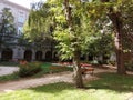 The inner garden of the National Museum of Fine Arts, aka Beau Arts , Lyon, France