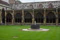 Inner garden of Westminster Abbey, with freshly cut sespec