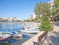 The inner harbor at Agios Nikolaos, Crete.