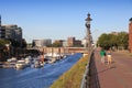 Inner Harbour Innenhafen in Duisburg Royalty Free Stock Photo