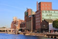 Inner Harbour Innenhafen in Duisburg Royalty Free Stock Photo