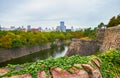 Inner moat of Osaka Castle. Osaka. Japan