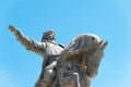 Kublai Khan Statue at Kublai Square in Zhenglan Banner, Xilin Gol, Inner Mongolia, China.