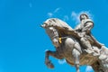 Kublai Khan Statue at Kublai Square in Zhenglan Banner, Xilin Gol, Inner Mongolia, China.