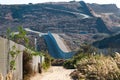 Inner and Outer International Border Wall Through San Diego, California Near Mexico