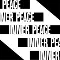 Inner Peace typography for Tshirt with geometric style and minimalist Royalty Free Stock Photo