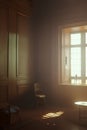An inner room with a window Royalty Free Stock Photo