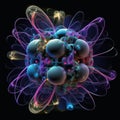 Inner structure of quantum particle. Higgs boson. Generative AI Royalty Free Stock Photo