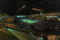 Inner view of the Ahoy arena before the ABN AMRO Open 2023 matches begin