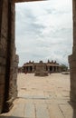 Inner view through the entrance of Vittala Temple in Hampi, Karnataka, India