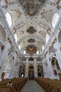 Inner view of the Jesuit church of St. Franz Xaver in Lucerne, Switzerland