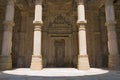 Inner view of Kevada Masjid Mosque, UNESCO protected Champaner - Pavagadh Archaeological Park, Gujarat, India Royalty Free Stock Photo