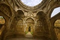 Inner view of a large dome at Jami Masjid Mosque,UNESCO protected Champaner - Pavagadh Archaeological Park, Gujarat, India. Royalty Free Stock Photo