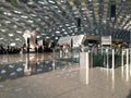 Inner view with a special details artwork in Shenzhen Baoan International Airport