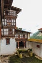 Inner view of Trongsa Dzong, one of the oldest Dzongs in Bumthang, Bhutan, Asia. Royalty Free Stock Photo