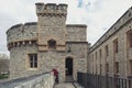 The inner ward area of Royal Palace and Fortress of the Tower of London, a historic castle and popular tourist attraction, England