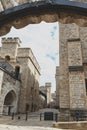 The inner ward area of Royal Palace and Fortress of the Tower of London, a historic castle and popular tourist attraction, England Royalty Free Stock Photo