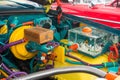 The inner workings of a classic car as seen at a show in ocala Royalty Free Stock Photo