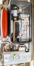 The Inner Workings of a Condensing or Combi Boiler Royalty Free Stock Photo