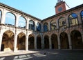 Inner yard of Archiginnasio of Bologna, Italy