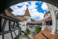 Inner yard of Bran Castle, Brasov Country, Transylvania, Romania Royalty Free Stock Photo