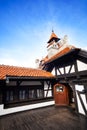 Inner yard of Dracula Castle in Romania Royalty Free Stock Photo