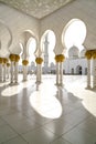 Grand Mosque, Abu Dhabi, Inner Yard Royalty Free Stock Photo