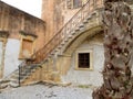 The Inner Yard of Historic Arkadi Monastery in Rethymnon, Crete island Royalty Free Stock Photo