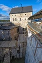 Inner yard of Kastelholm castle on Aland islands in Finland