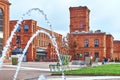 Inner yard Manufaktura, an arts centre, shopping mall, and leisure complex in Lodz, Poland Royalty Free Stock Photo