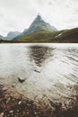 Innerdalen Mountains and lake Landscape in Norway Royalty Free Stock Photo