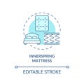 Innerspring mattress blue concept icon