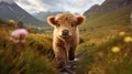 Innocence Unveiled: The Captivating Charisma of an Adorable Highland Calf