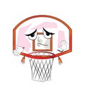 Innocent basketball hoop cartoon