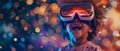 Innocent Child Experiences The Enchantment Of Vr, Radiating With Joy And Wonder