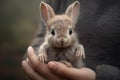 Innocent Cute baby rabbit. Generate Ai