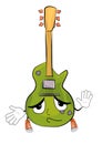 Innocent electric guitar cartoon