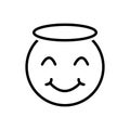 Black line icon for Innocent, honest and pure