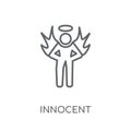 Innocent linear icon. Modern outline Innocent logo concept on wh