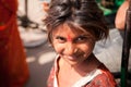 Innocent smile of indian female child Royalty Free Stock Photo