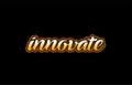 innovate word text banner postcard logo icon design creative con
