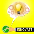 Innovate Light Meaning Innovating And Ideas 3d Illustration Royalty Free Stock Photo