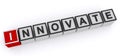 Innovate word block Royalty Free Stock Photo