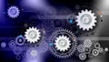 Innovation Computer Data Cogs Technology Banner Background Royalty Free Stock Photo