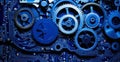 Innovation Computer Data Cogs Technology Banner Background Royalty Free Stock Photo