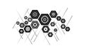 Innovation Computer Data Cogs Technology Banner Background. Royalty Free Stock Photo