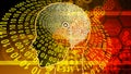 Innovation Computer Data mind cogs Technology Banner Background. Royalty Free Stock Photo