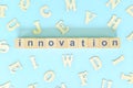 Innovation core values concept in business, company and organization. Word typography Royalty Free Stock Photo